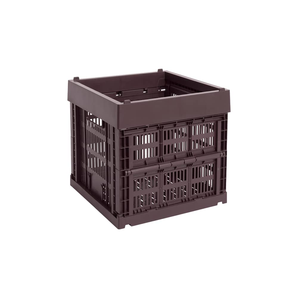 Panier Colour Crate Cube plastique rouge / 29,5 x 29,5 x H 29 cm - Recyclé / Seconde vie - Hay - Bordeaux - Polypropylène recyclé