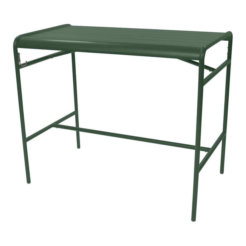 Table haute Luxembourg / 4 personnes - 126 x 73 cm - Aluminium - Fermob - Cèdre - Aluminium