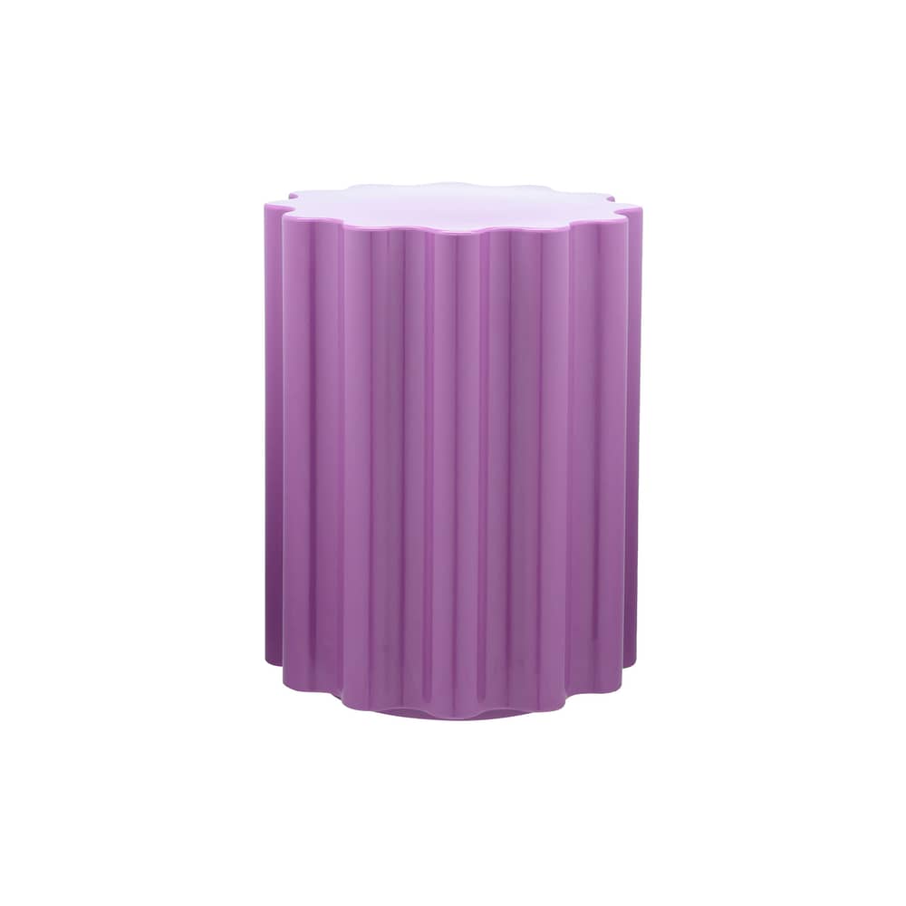 Tabouret Colonna plastique violet / H 46 x Ø 34,5 cm - By Ettore Sottsass - Kartell - Violet - Technopolymère thermoplastique