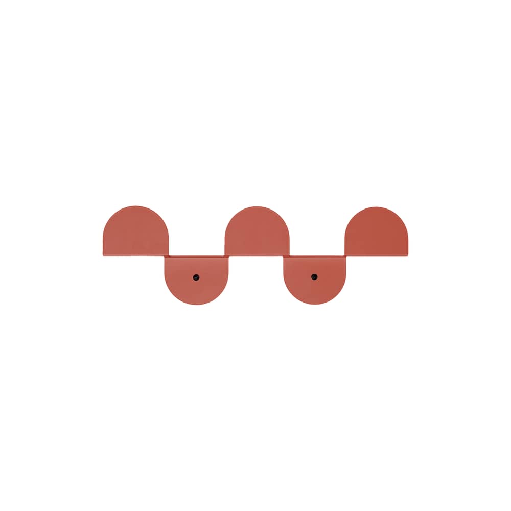 Appendiabiti Vibes metallo rosso / L 37,3 cm - NOBODINOZ - Rosso mattone - Acciaio laccato