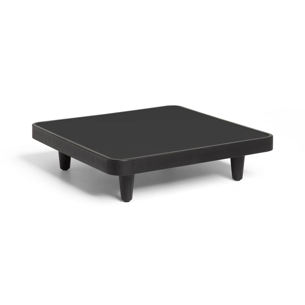 Paletti Coffee table metal grey black / 90 x 90 cm - Fatboy - Anthracite - Aluminium, Recycle polyethylene