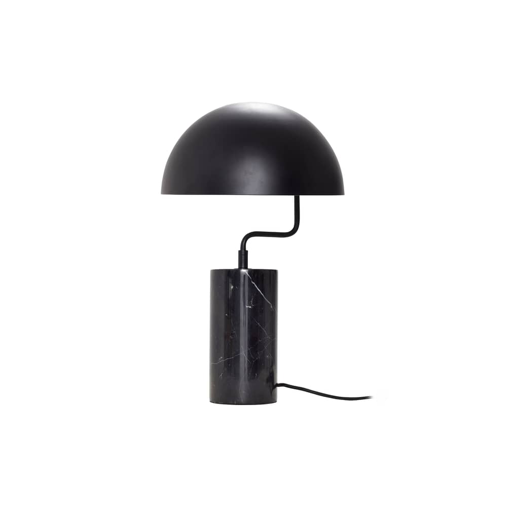 Lampe de table Poise métal noir - HÜBSCH - Noir - Fer laqué, Marbre