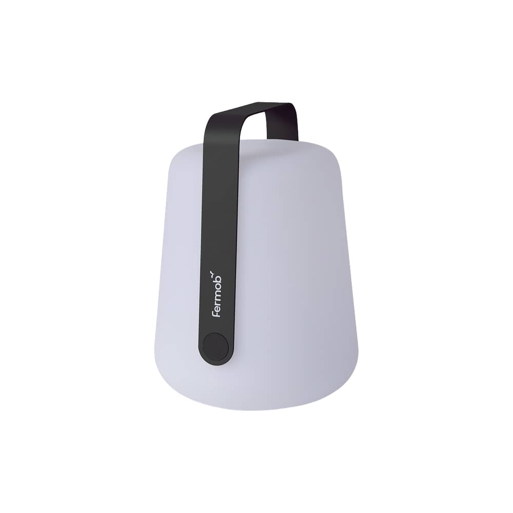 Lampe extérieur sans fil rechargeable Balad 2 métal gris / H 25 cm - Fermob - Carbone - Aluminium, Polyéthylène