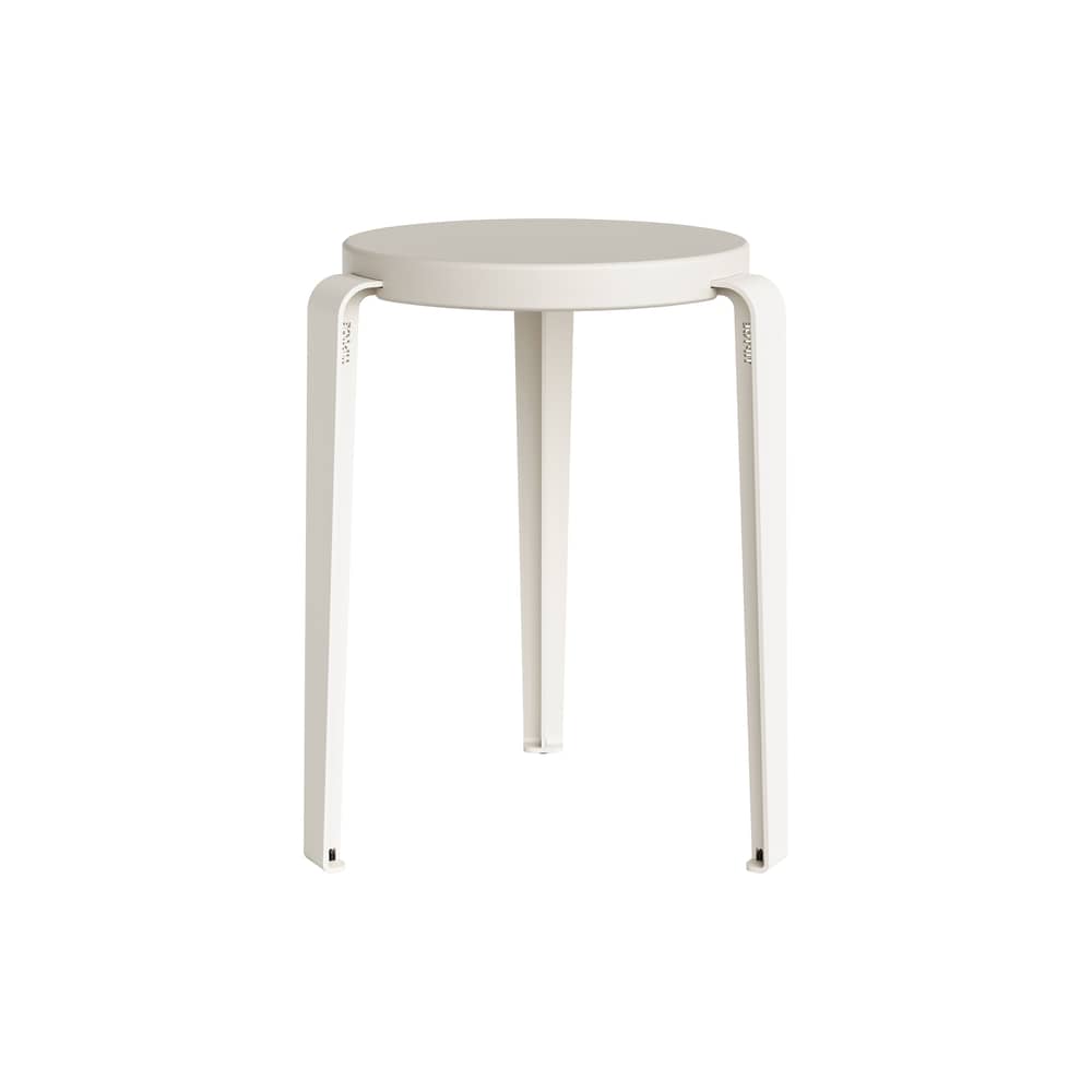 Lou Chroma Stackable stool wood white / Eco-certified wood - TIPTOE - Cream white - Eco-certified wood, Steel
