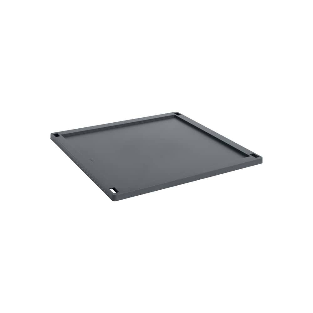 Couvercle  plastique gris / Pour panier Colour Crate Large Square 43 x 43 cm / Seconde vie - Hay - Charbon - Polypropylène recyclé