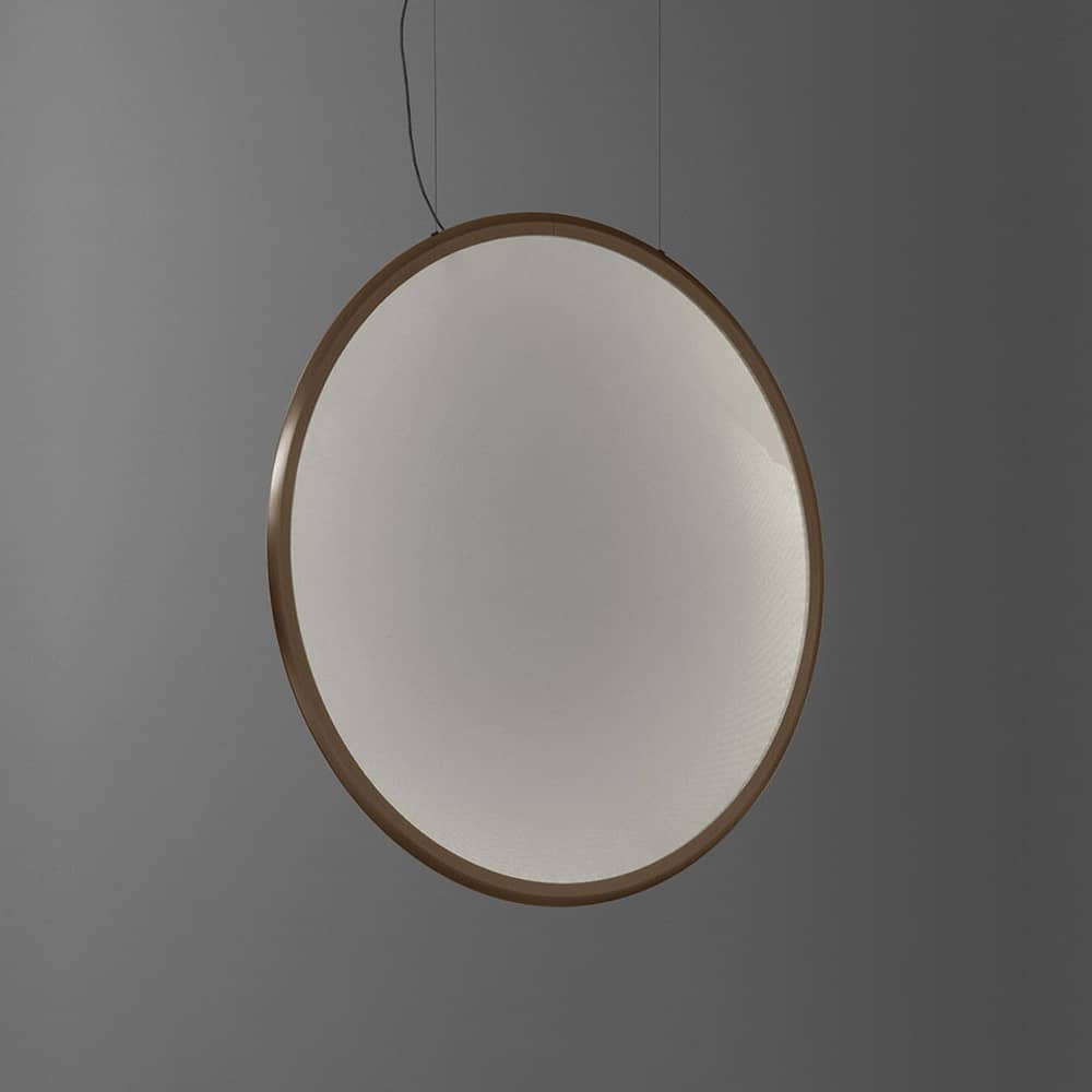 Suspension Discovery Vertical LED / Ø 100 cm - Bluetooth - Artemide - Bronze / Transparent - Aluminium, PMMA