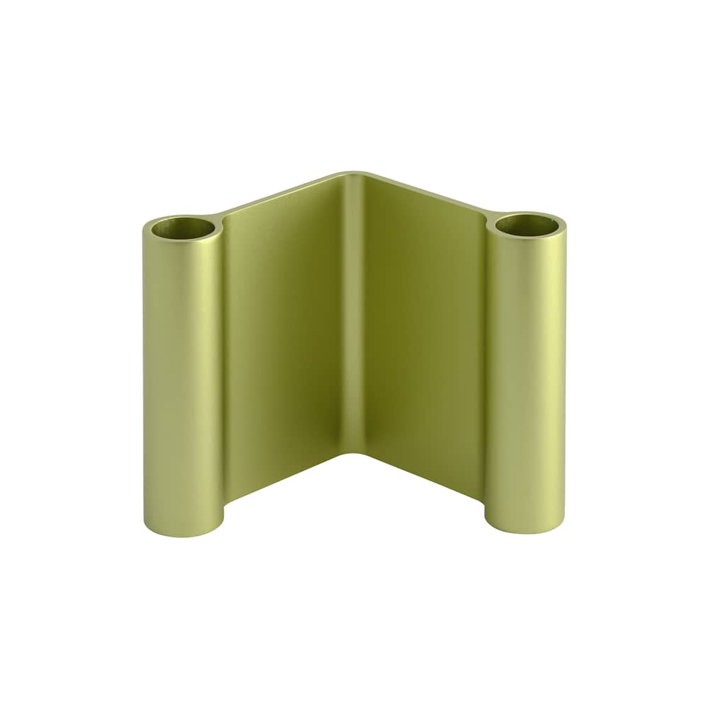 Kerzenleuchter Pair metall grün / H 11 cm - Muuto - Grün - eloxiertes Aluminium