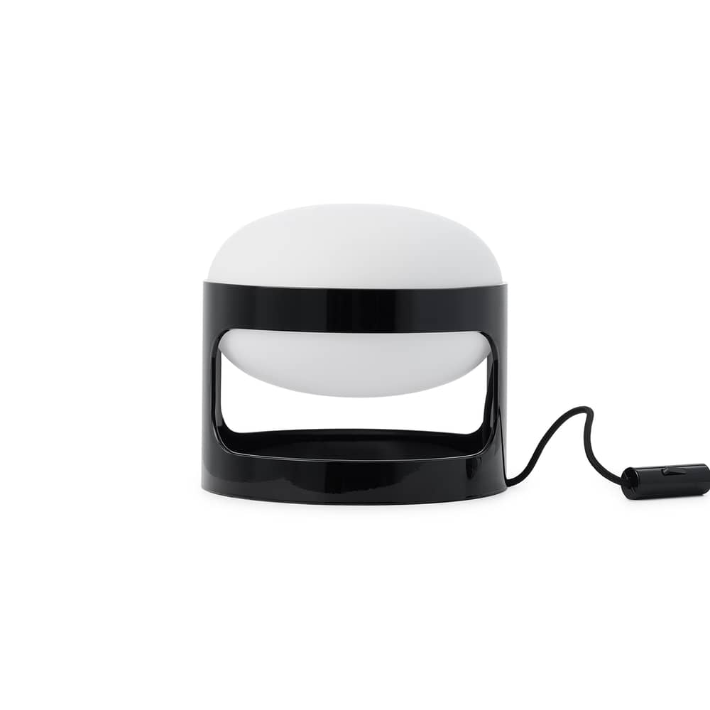 Lampada da tavolo KD28 materiale plastico nero / Joe Colombo, 1967 - Riciclato - Kartell - Nero - PMMA riciclato