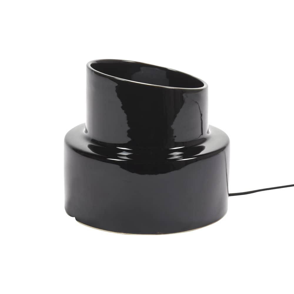 Lampada da tavolo Pillar ceramica nero - Serax - Nero - Gres smaltato