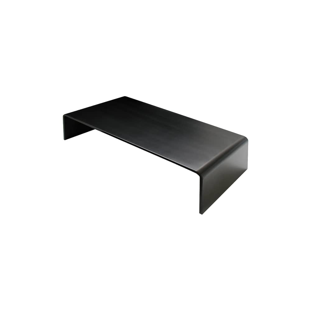 Table basse Solitaire Basso métal noir / 130 x 65 x H 32 cm - Zeus - 130 x 65 cm - Noir - Acier phosphaté