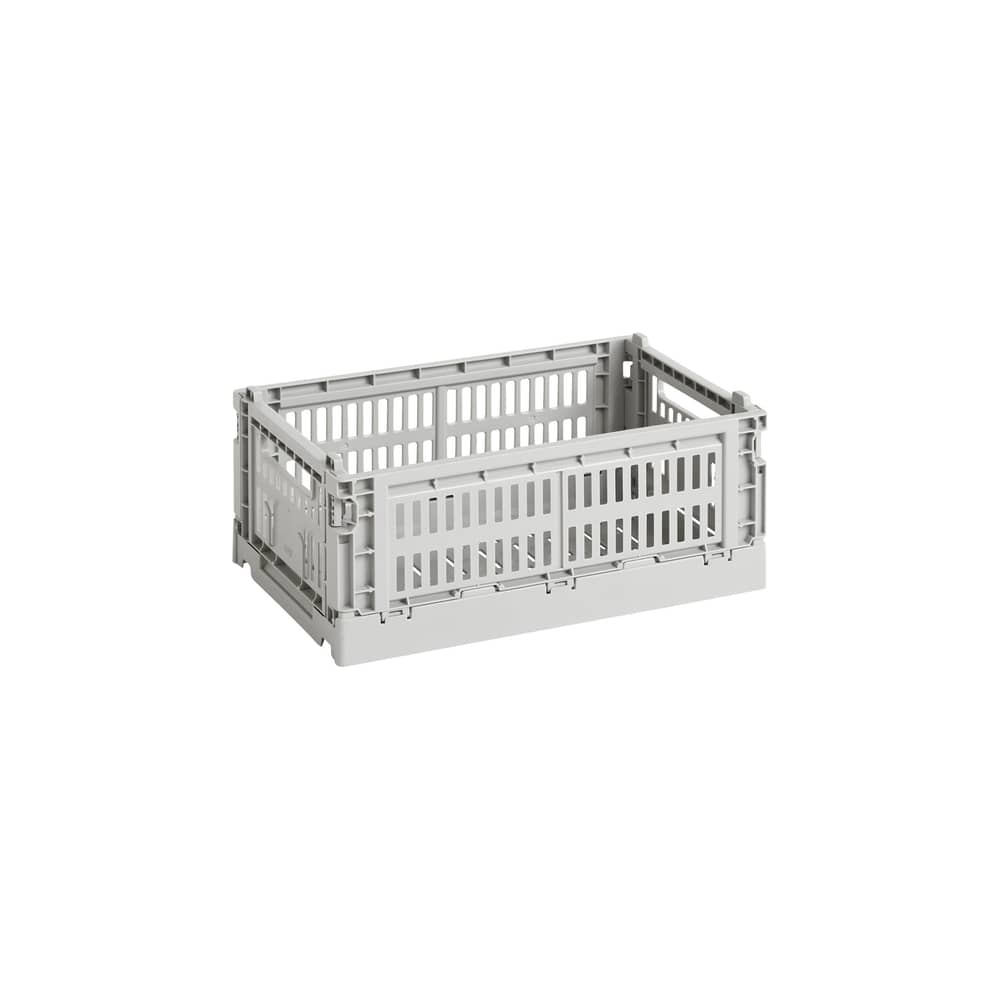 Panier Colour Crate Small / 17 x 26,5 cm - Recyclé - Hay - Gris clair - Polypropylène recyclé
