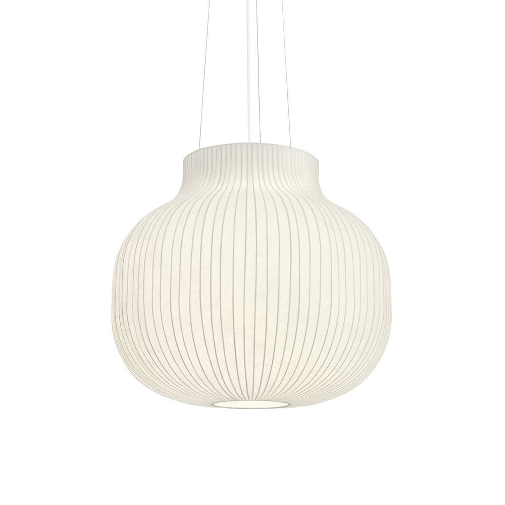Pendelleuchte Strand Closed textil weiß / Ø 60 - Kokon-Kunstharz - Muuto - Ø 60 cm - Kokonharz, Stahl
