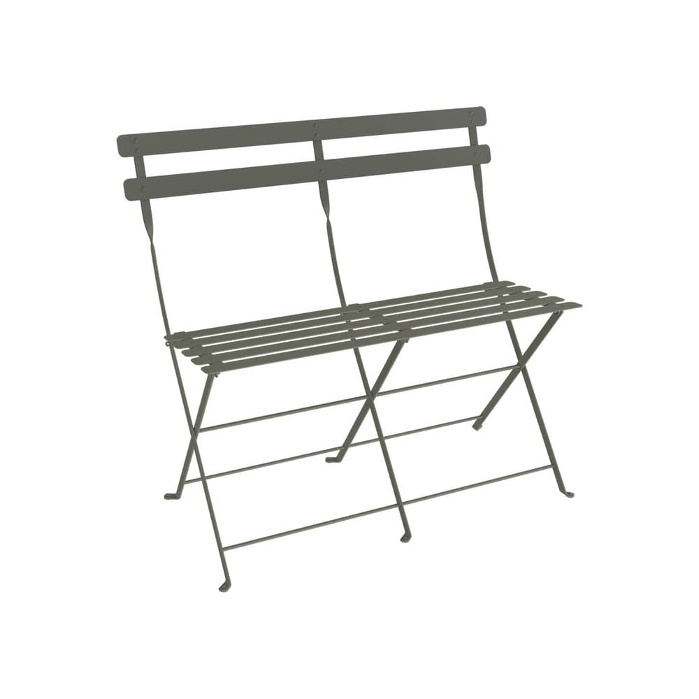 Banquette Bistro métal vert / Pliante - 2 places / L 88 cm - Fermob - Romarin - Acier