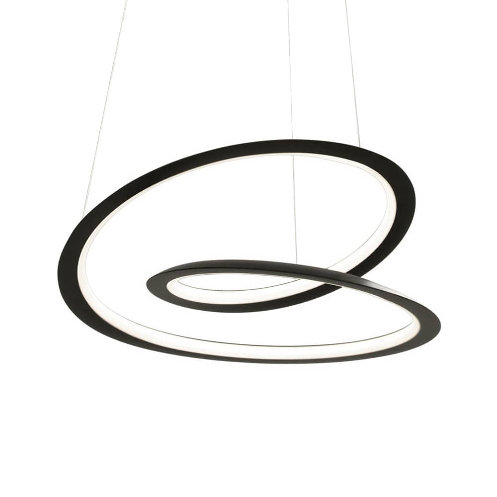 Pendelleuchte Kepler PETITE downlight LED metall schwarz / Ø 50 cm - Licht nach unten - Nemo - Schwarz - extrudiertes Aluminium, Methacrylate
