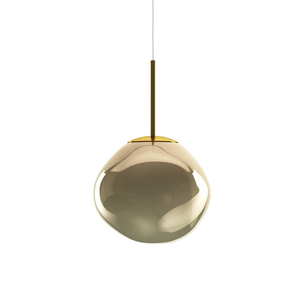 Pendelleuchte Melt Mini plastikmaterial gold / LED - Ø 28 cm / Farbwechsel - Tom Dixon - Bronze - Geblasenes Polycarbonat