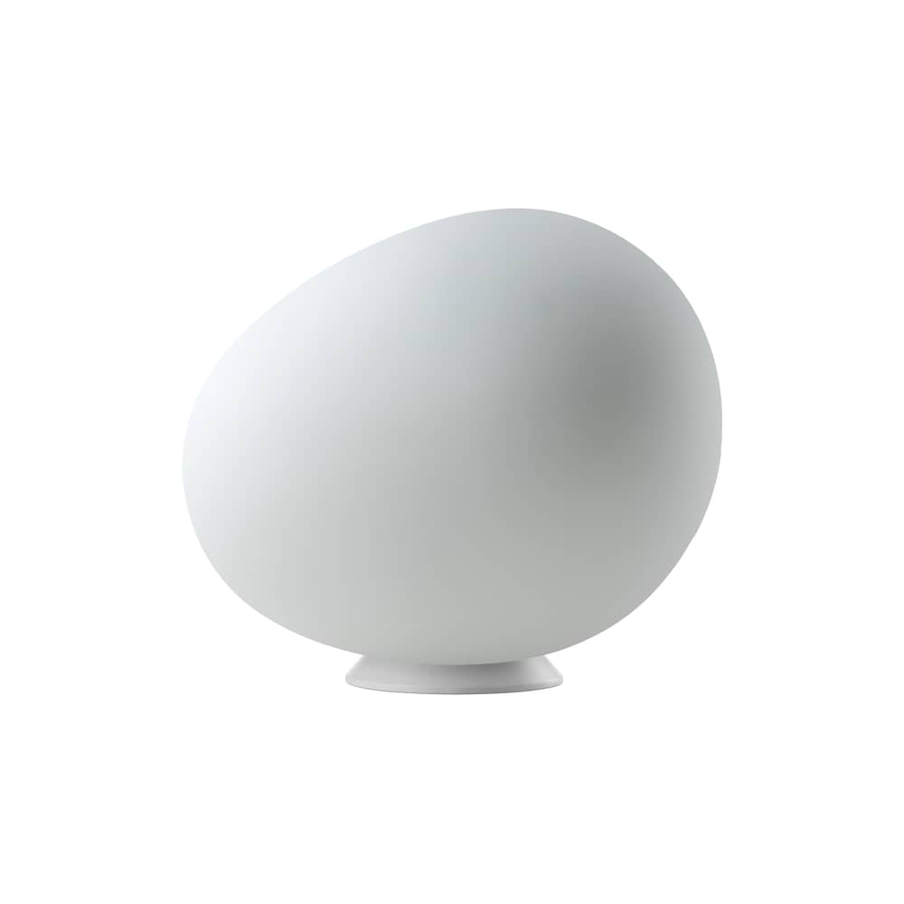 Poly Gregg Media Table lamp plastic material white Medium - L 47 cm - Foscarini - White - Lacquered steel, Polythene
