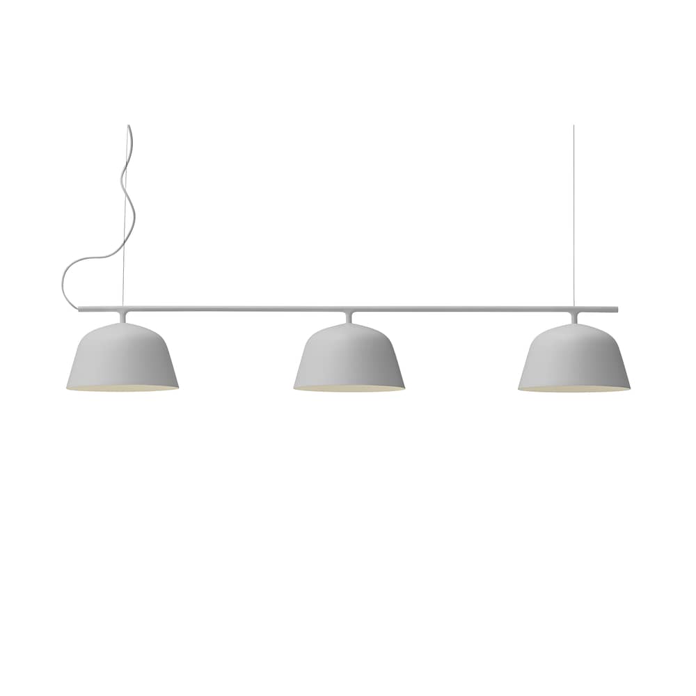 Suspension Ambit Rail métal gris / L 126 cm - Muuto - Gris - Aluminium