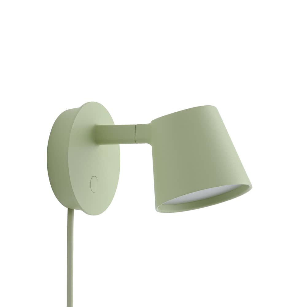Applique avec prise Tip LED / Orientable - Variateur - Muuto - Vert pâle - Aluminium