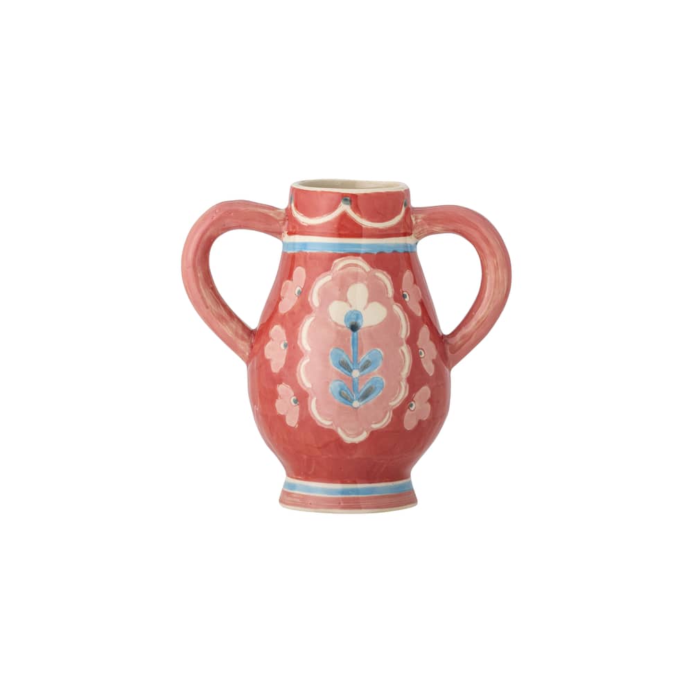 Vase Odina / Ø 11 x H 15 cm - Bloomingville - Rouge - Grès émaillé