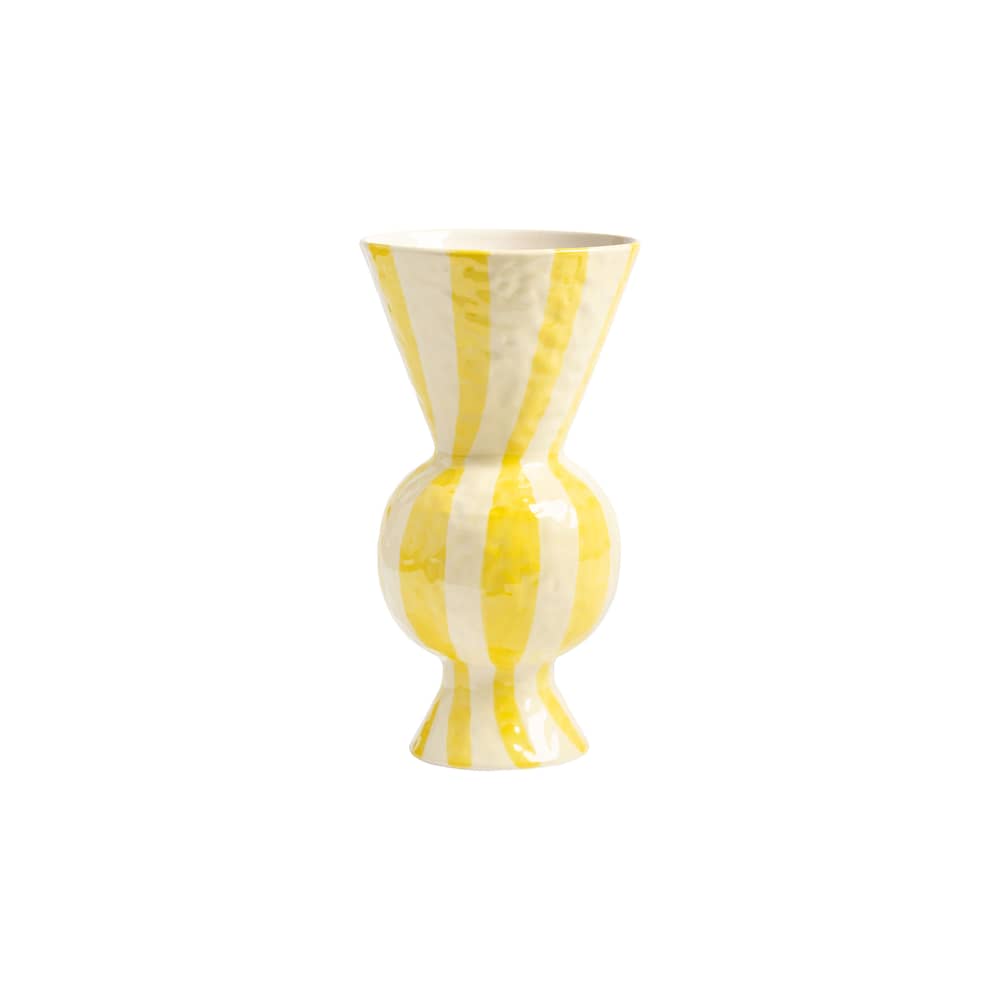 Vase Rhombic céramique jaune / Ø 16 x H 29,5 cm - Peint à la main - & klevering - Jaune - Grès