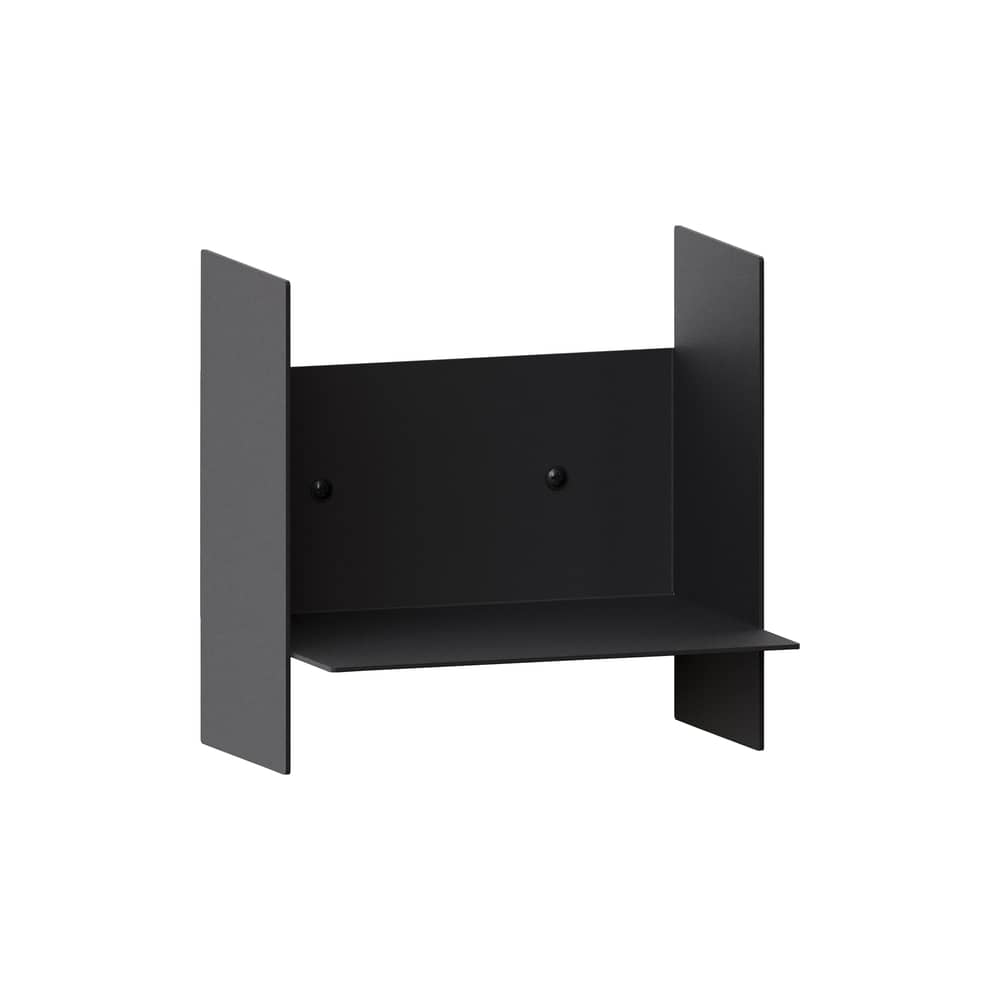 Étagère Pli métal noir / L 20 x P 15 cm - TIPTOE - Noir Graphite - Acier thermolaqué