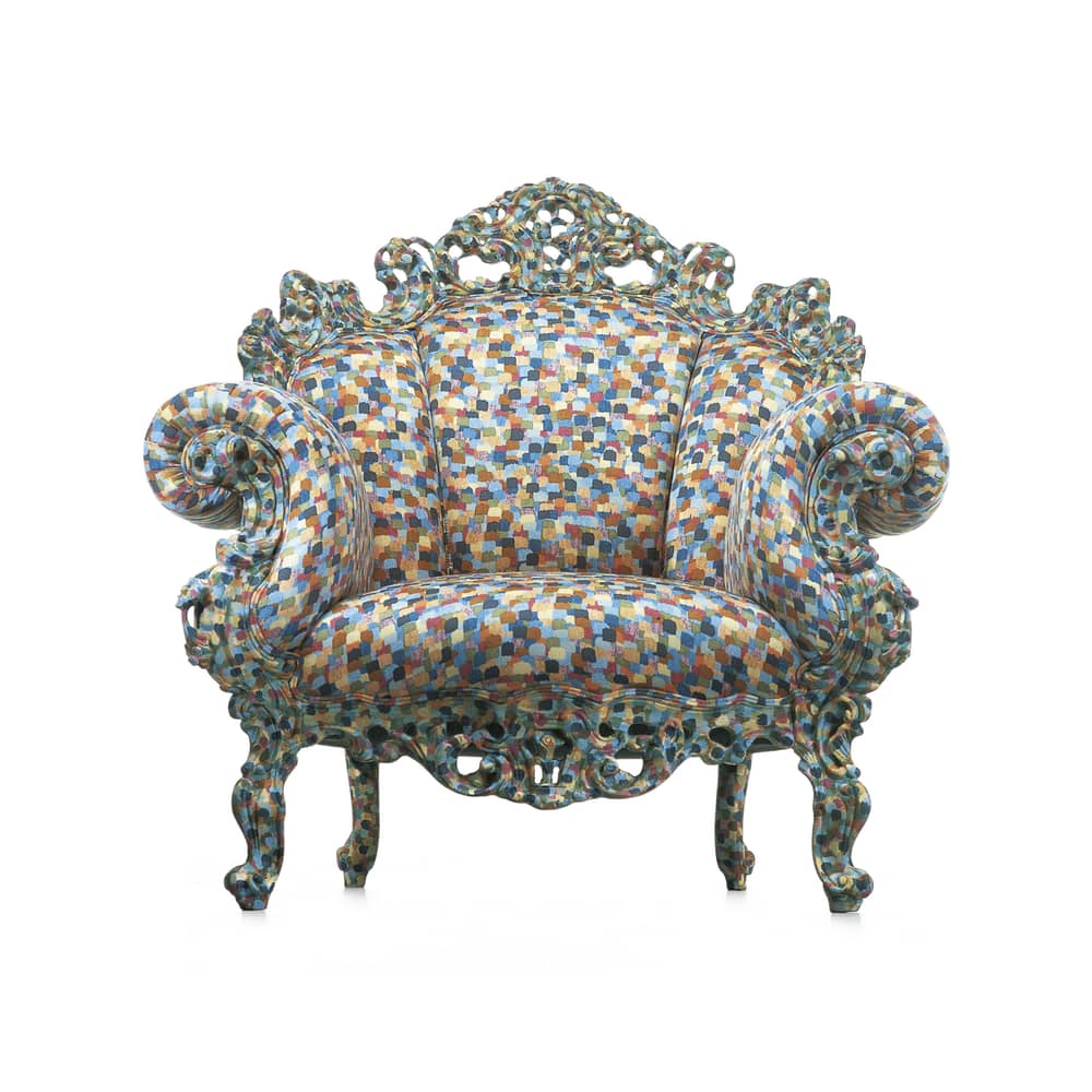 Fauteuil rembourré Proust / Alessandro Mendini, 1978 - Cappellini - Couleurs claires - Hêtre massif, Polyuréthane expansé, Tissu