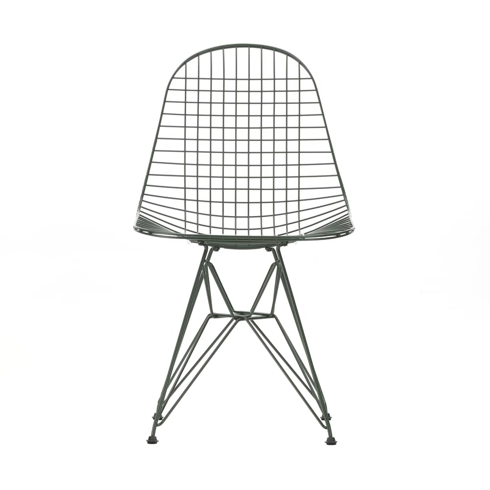 Sedia Wire Chair DKR Colours metallo verde / By Charles & Ray Eames, 1951 - Vitra - Verde scuro - Acciaio laccato epossidico