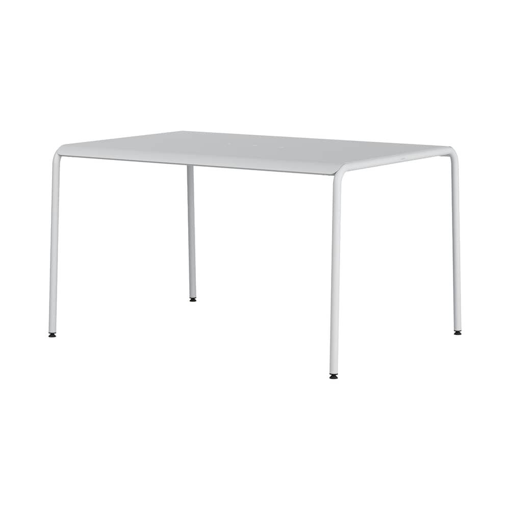 Table rectangulaire Panorama métal gris / 130 x 90 cm - 4 à 6 personnes - TIPTOE - Gris Craie - Acier thermolaqué