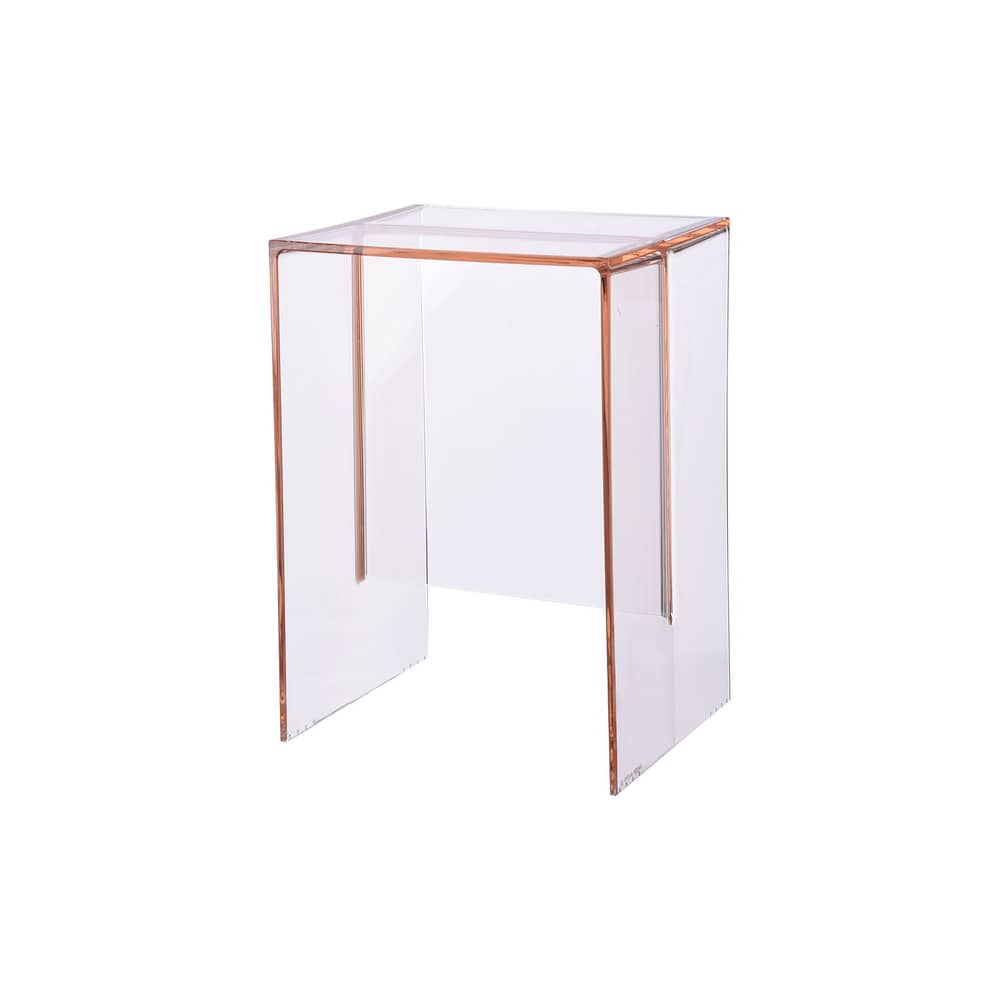 Table d\'appoint Max-Beam plastique rose / Tabouret - Kartell - Rose nude - PMMA