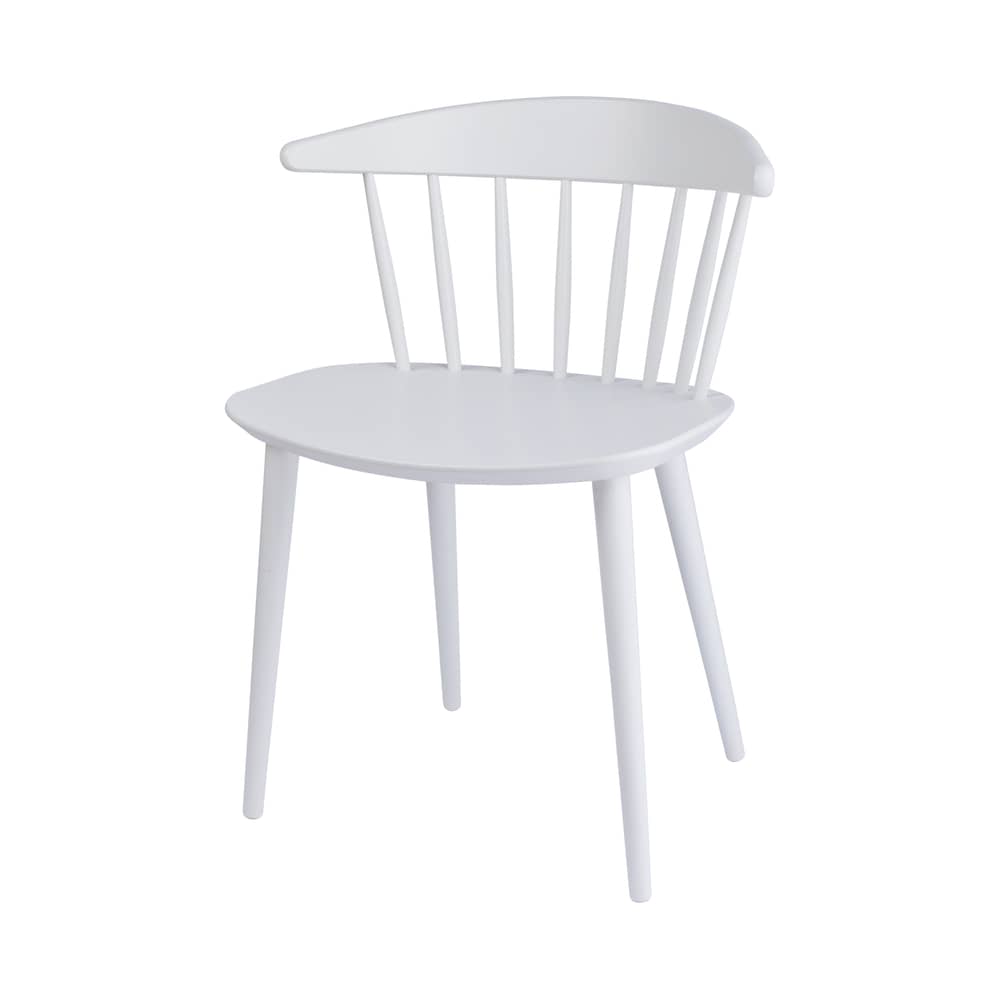 Chaise J104 bois blanc / Réédition années 60 - Hay - Blanc - Hêtre massif teinté