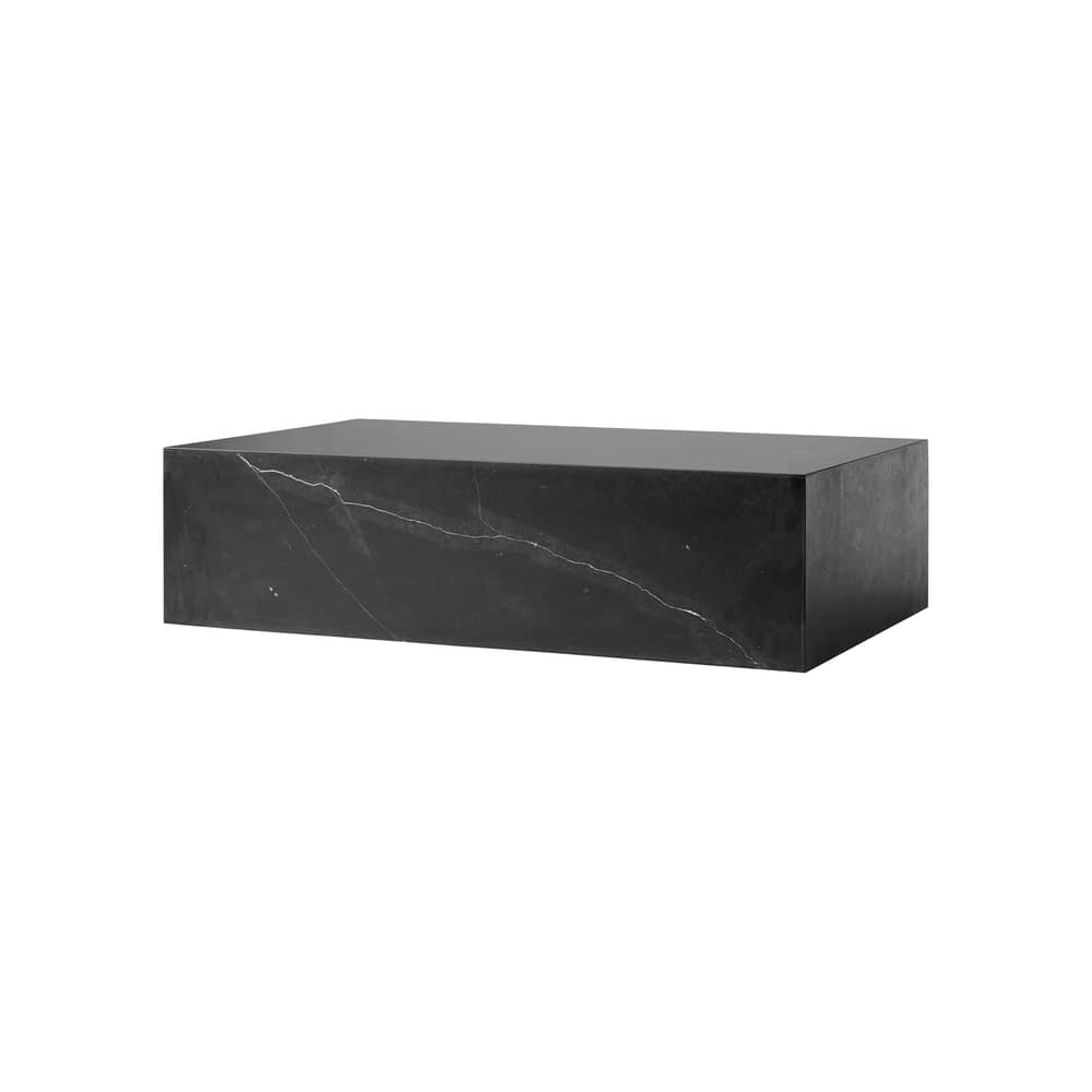 TIDE BLOOM nap, 2021 大理石 Black Marble Audo Copenhagen Plinth Low Coffee table - black | Made In Design UK