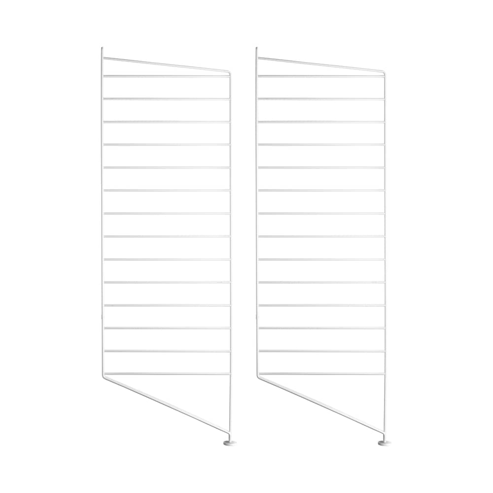 Lot de 2 montants de sol / H 85 x P 30 cm - String Furniture - Blanc - Acier laqué