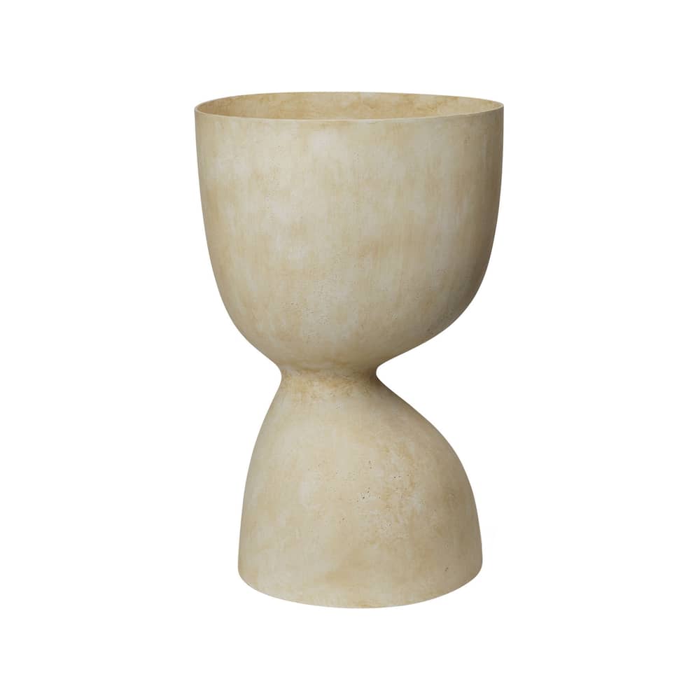 Pot de fleurs Evoke tall / Ø 44 x H 70 cm - 41,4L / Fibre de verre - Ferm Living - Ø 44 x H 70 cm / Sable - Fibre de pierre