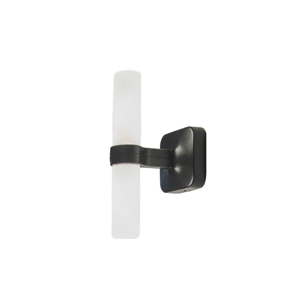 Crown Wall light glass black glass & glossy black metal / H 21.4 cm - Nemo - Glossy black - Aluminium, Sandy glass