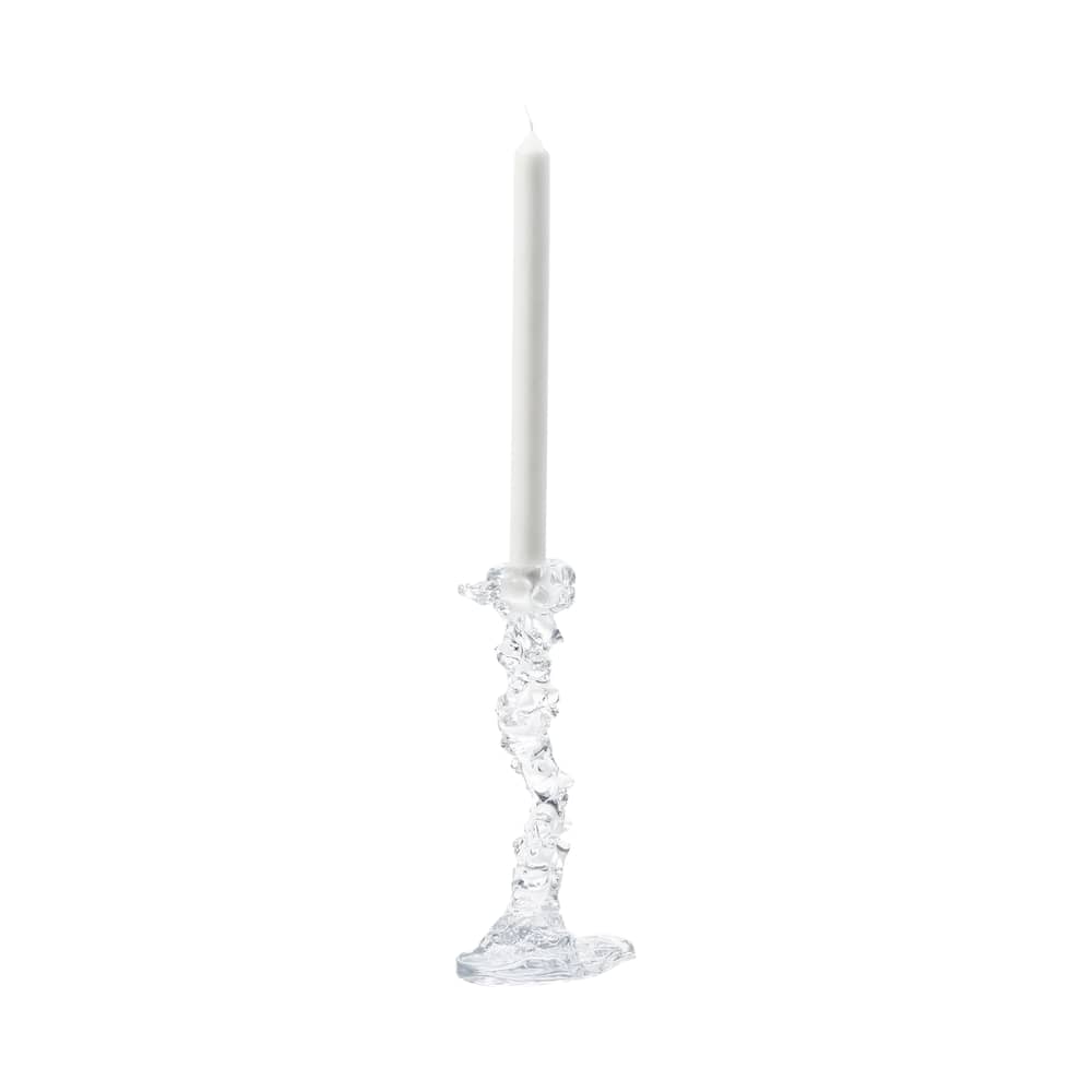 Bougeoir Drip Glass Large verre transparent / H 25 cm - POLSPOTTEN - H 25 cm / Transparent - Verre