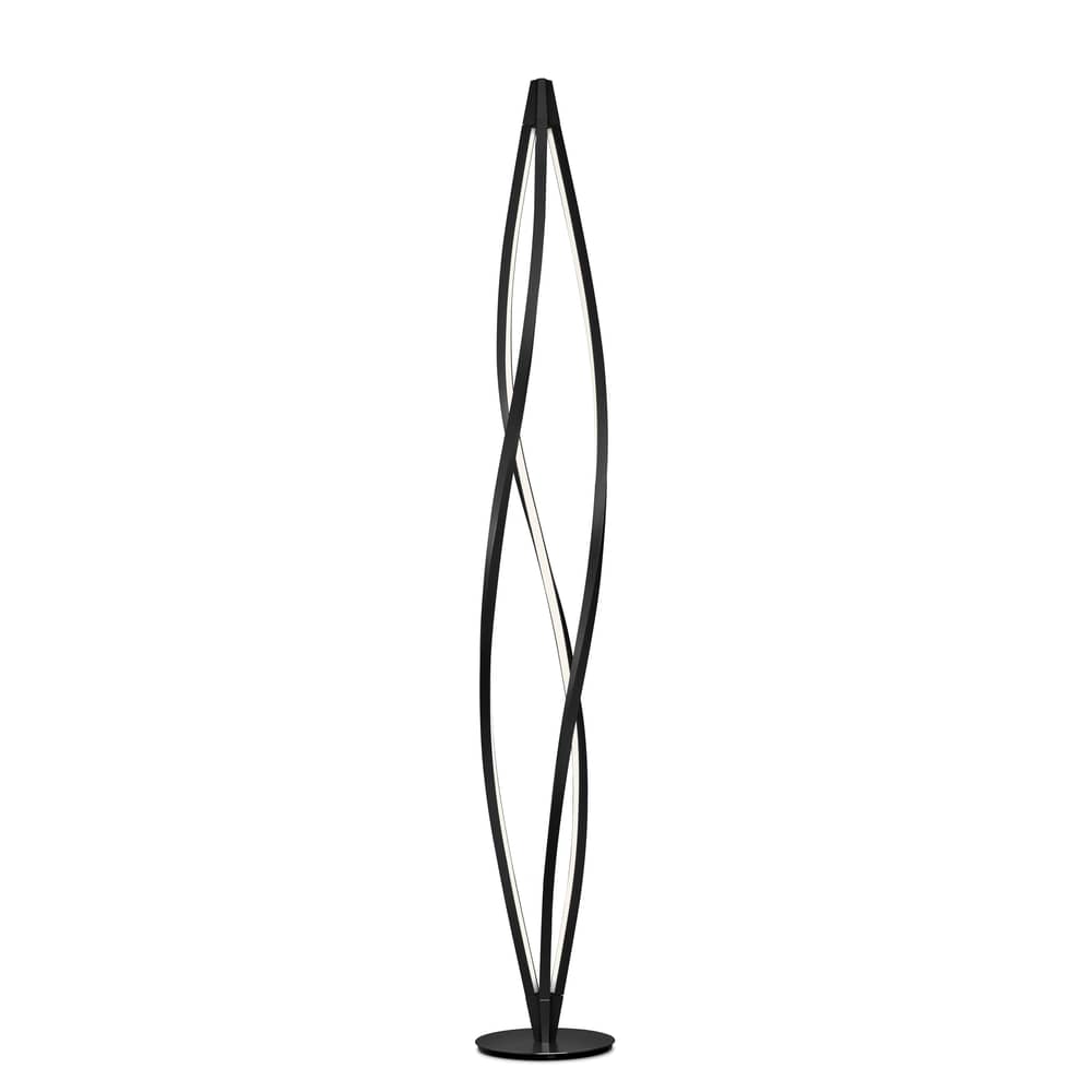 In The Wind Floor lamp metal black LED / H 183 cm - Nemo - Black - Extruded aluminium