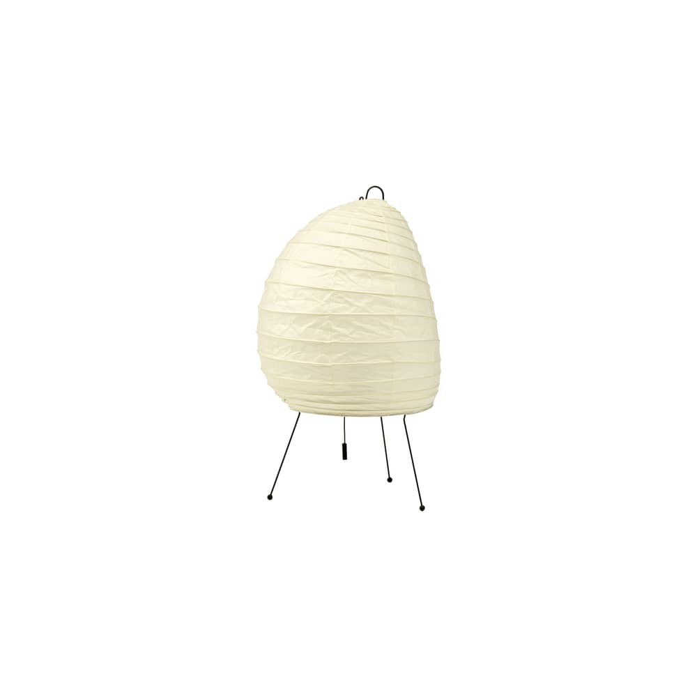Lampe de table Akari 1N /Isamu Noguchi, 1951 - L 26 x H 39 cm - Vitra - Beige - Acier, Papier Washi