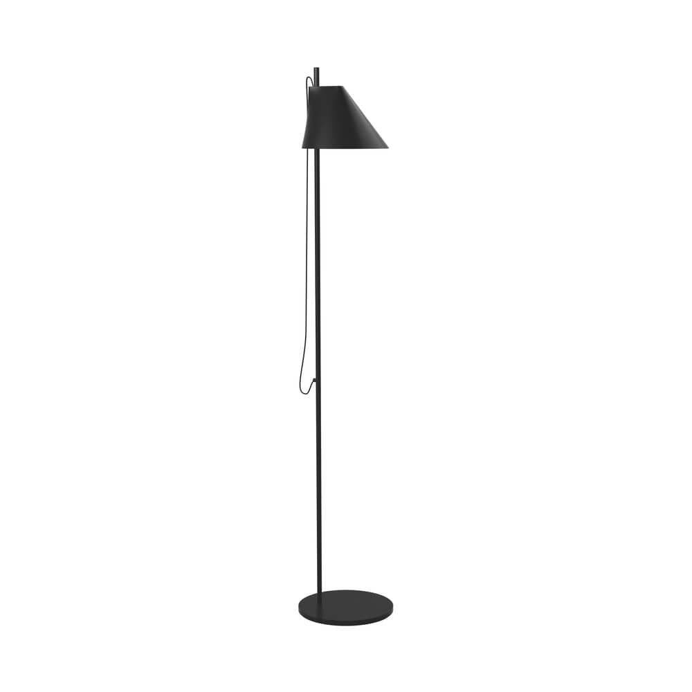 Lampadaire Yuh LED métal noir / Orientable - H 140 cm - Louis Poulsen - Noir - Aluminium laqué, Laiton