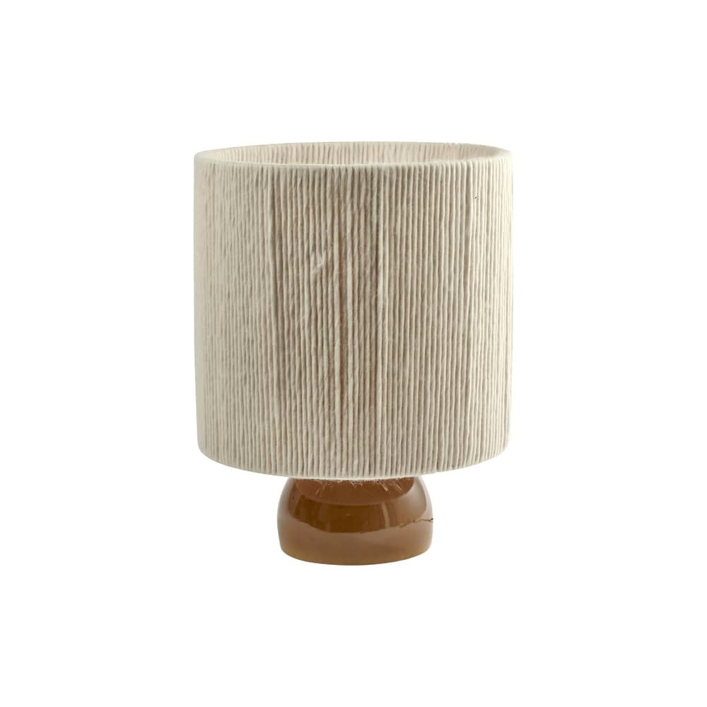 Heritage Table lamp textile brown / H 66.5 cm - Serax - Vintage Ochre - Ceramic, Wool