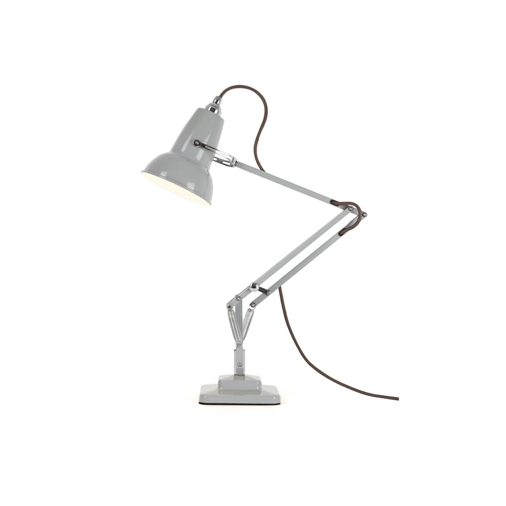 Original 1227 Mini Table lamp metal grey 2 articulated arms - H max 50 cm - Anglepoise - Dove Grey - Aluminium, Cast iron, Steel