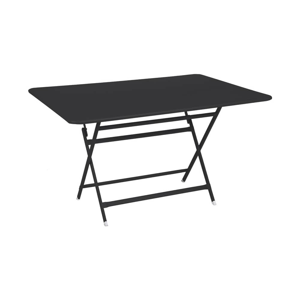 Tavolo pieghevole Caractère metallo grigio nero / 128 x 90 cm - 6 persone / Metallo - Fermob - Carbonio - Acciaio