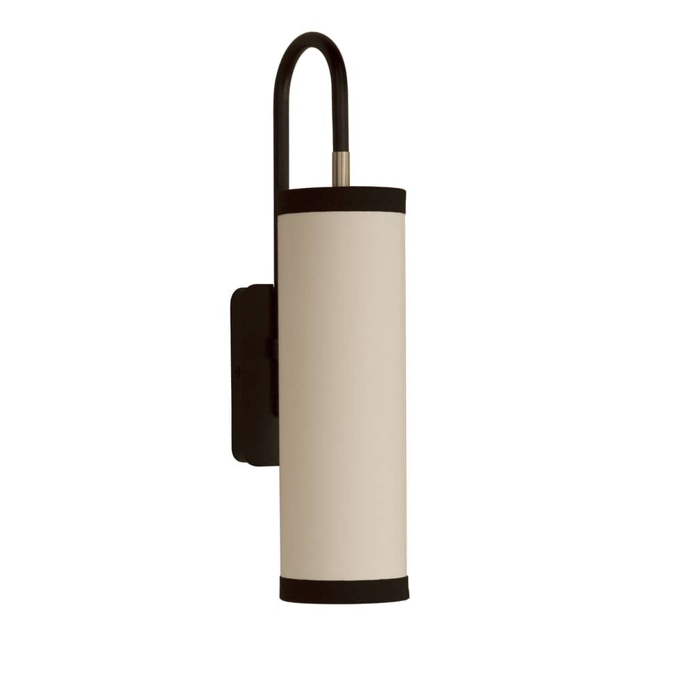 Applique Tokyo tissu blanc noir / Coton - H 42 cm - Maison Sarah Lavoine - Coton blanc / Noir - Acier thermolaqué, Coton