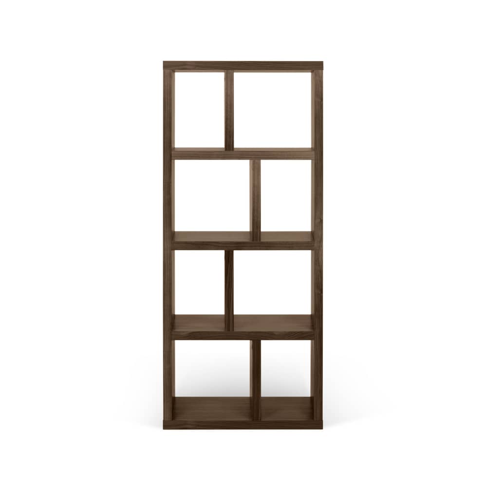 Bibliothèque Rotterdam bois naturel / L 70 x H 159 cm - POP UP HOME - Noyer - Panneau aggloméré, Placage de noyer