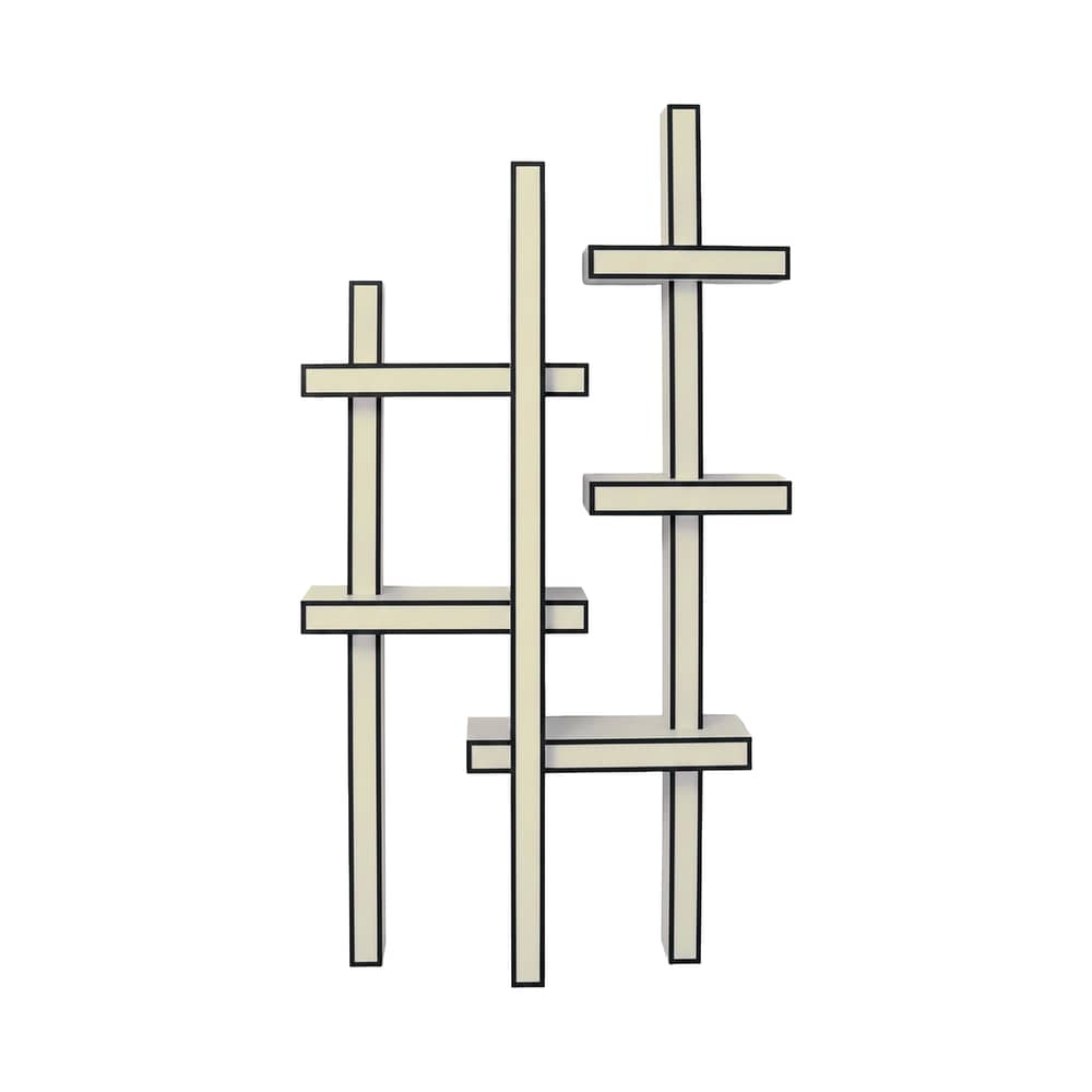 Bücherregal Lepid holz weiß / B 116 x H 210 cm - Kartell - Elfenbein - Polyesterlackiertes MDF