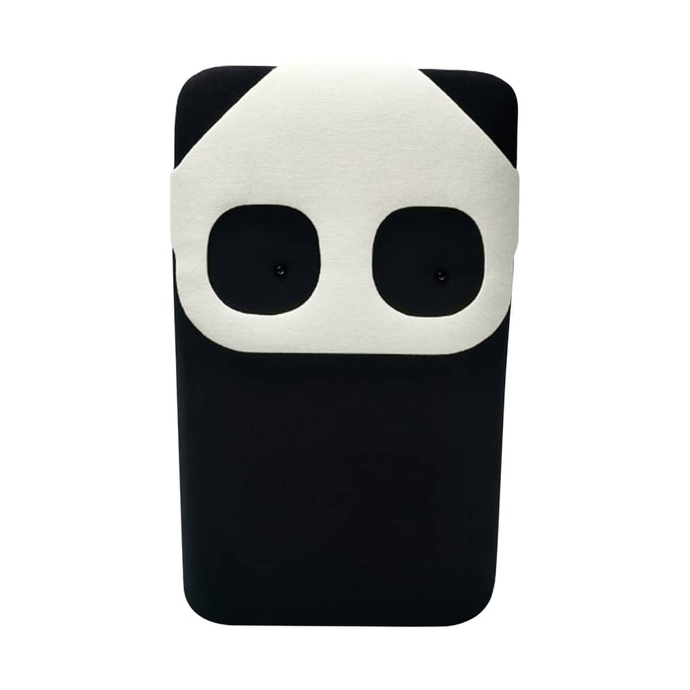 Coussin Panda Mini tissu blanc noir / L 20 x H 33 cm - EO - Noir & Blanc - Mousse, Tissu Kvadrat