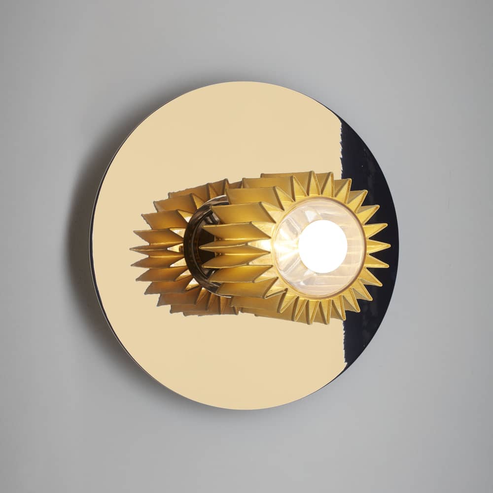 Applique In the sun Medium or métal / Plafonnier - Ø 27 cm - DCW éditions - Doré / Maille or - Acier, Aluminium, Verre
