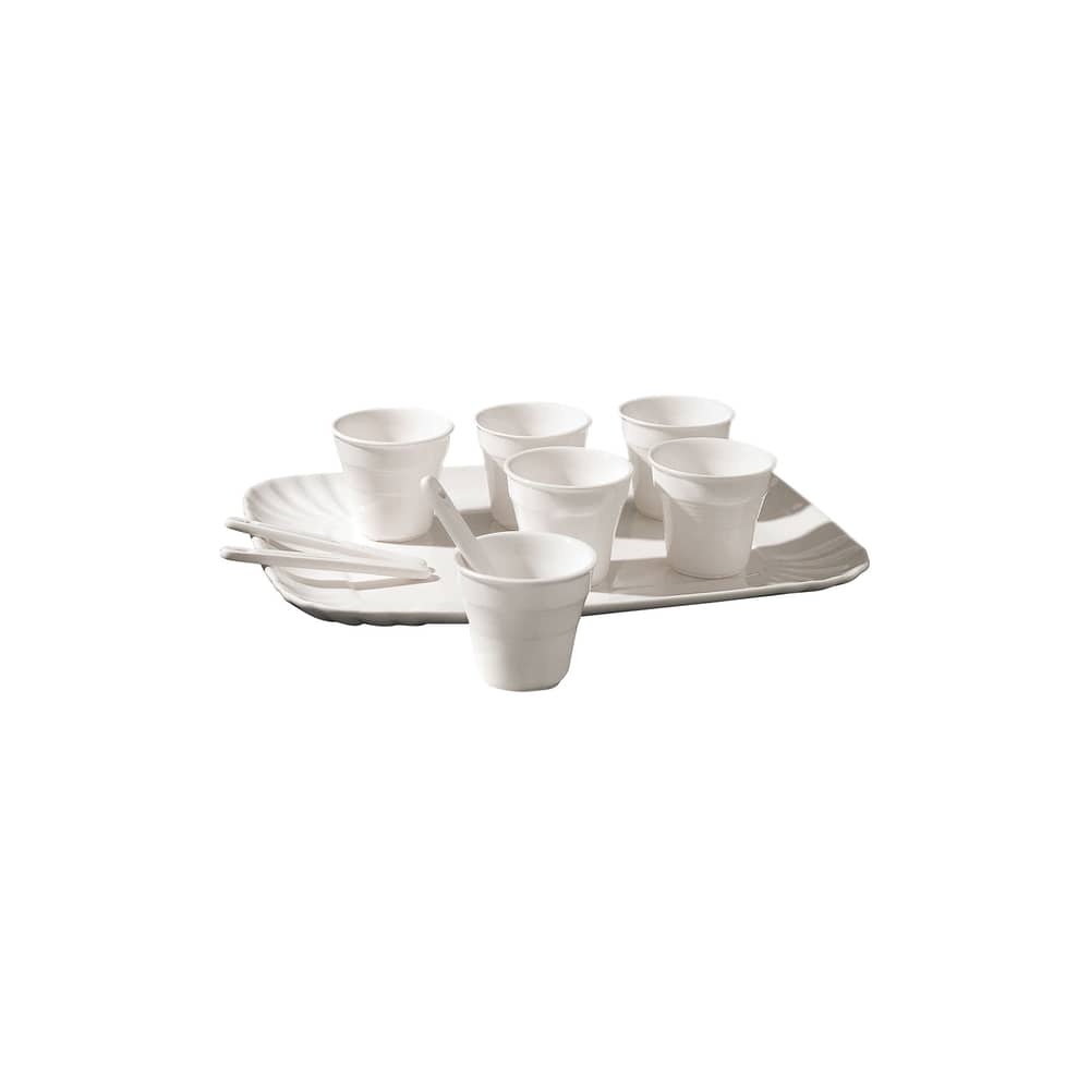 Service à café Estetico Quotidiano céramique blanc / Pour 6 personnes - Seletti - Pour 6 personnes /  Blanc - Porcelaine