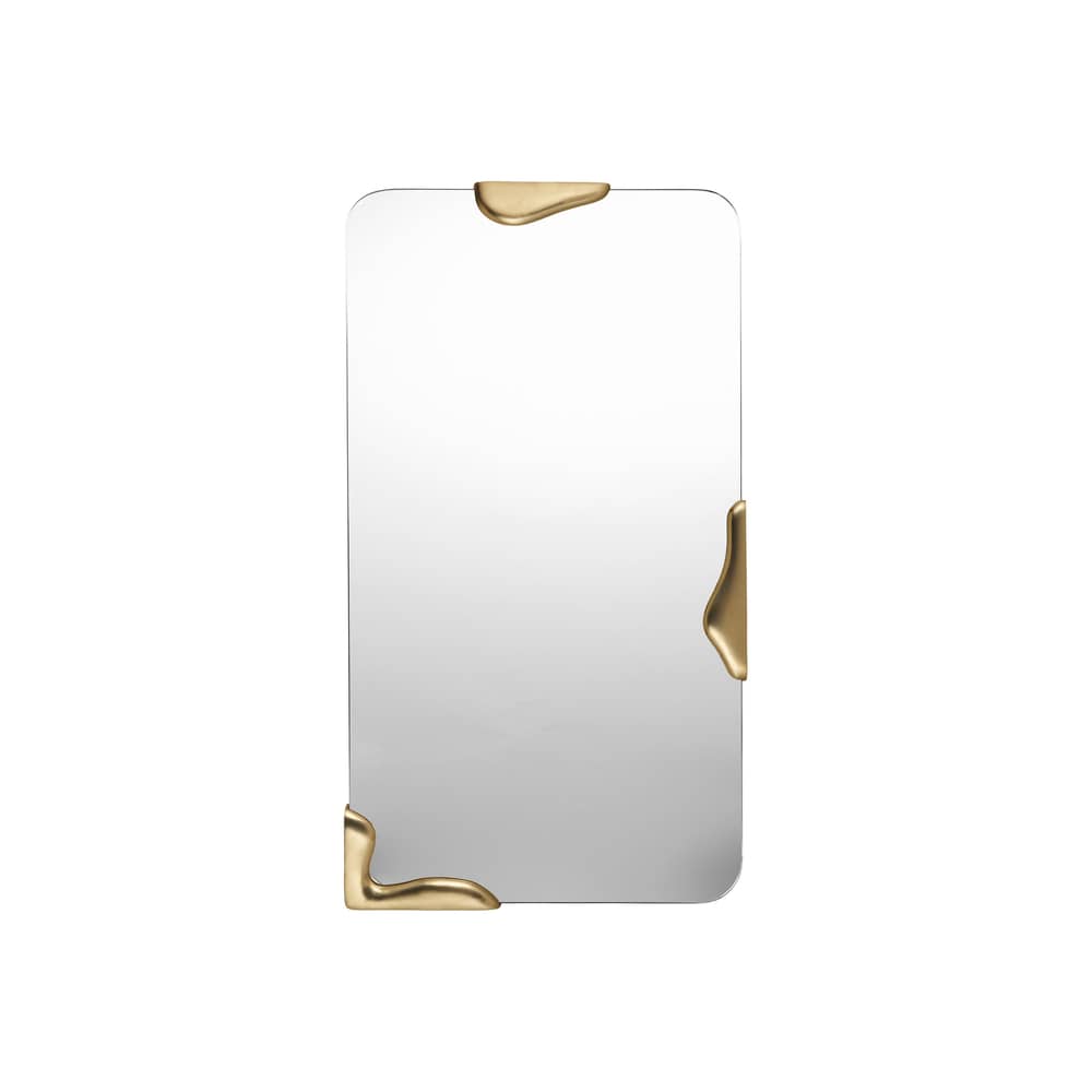 Specchio murale Roberta Large metallo oro / L 61 x H 112 cm - BROSTE COPENHAGEN - Oro -  Verre miroir, Alluminio
