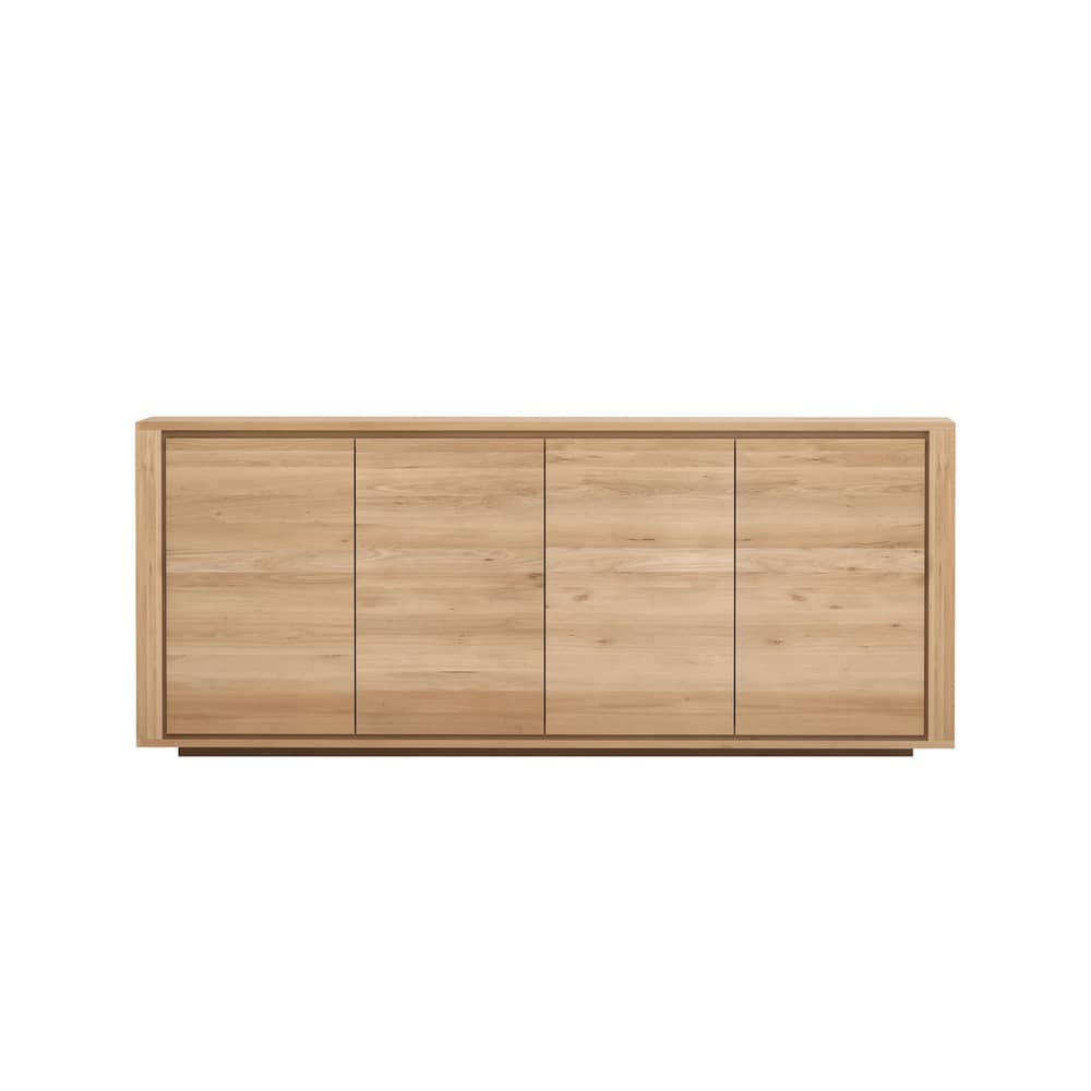 Anrichte Shadow holz natur / Eiche massiv  - L 203 cm / 4 Türen - Ethnicraft - Eiche - massive Eiche