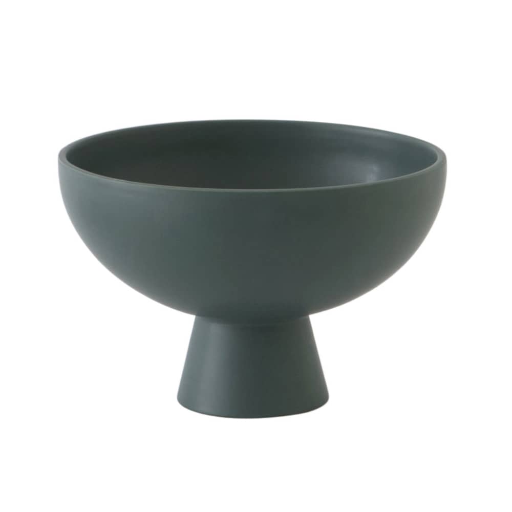 Coupe Strøm Large céramique vert / Ø 22 cm - Fait main - raawii - Vert Gables - Céramique